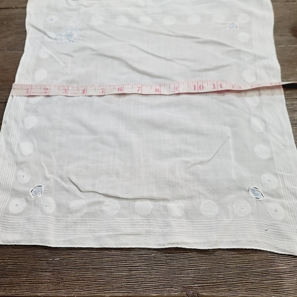Vintage White Cotton Blue Embroidered S Initial Handkerchief - Picture 6 of 9
